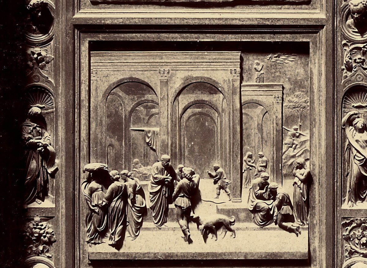 Isaac, Esau and Jacob detail from Ghiberti's Gates of Paradise